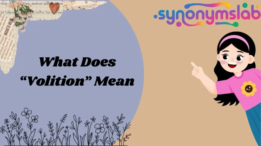 What Does “Volition” Mean
