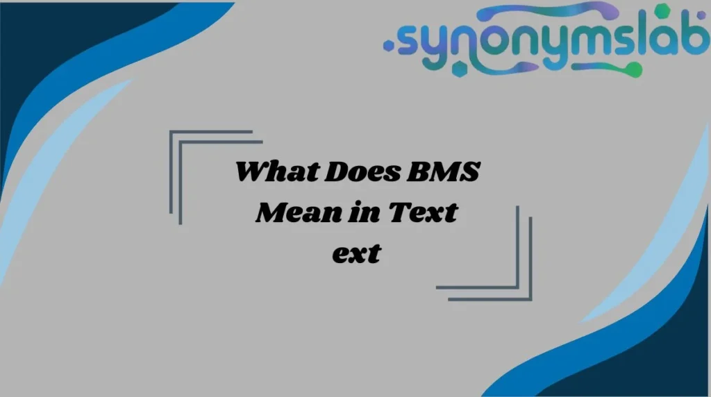 What Does BMS Mean in Text
